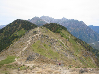 焼岳展望台と西穂高方面