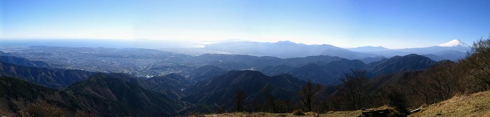 相模湾　箱根の山々　富士山