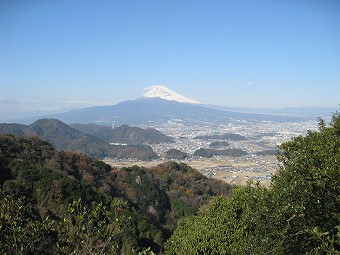 岩場から見る富士山