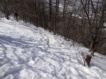 道標から山腹道へ