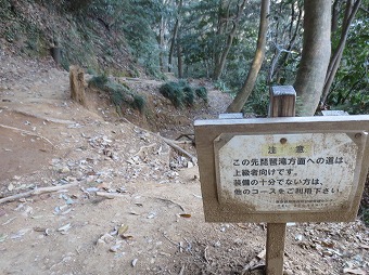 琵琶滝への下り