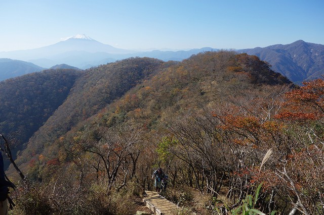 鍋割山と富士山